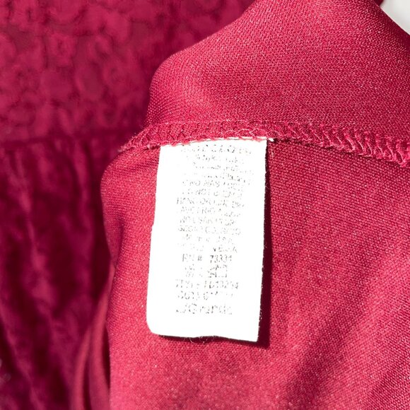 Modcloth Gilli Womens Burgundy Lace V-Neck Short Sleeve Dress Large - Picture 5 of 8